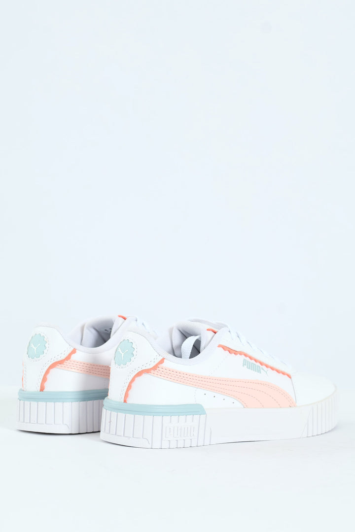 Girls Carina Off Side Sneaker - White