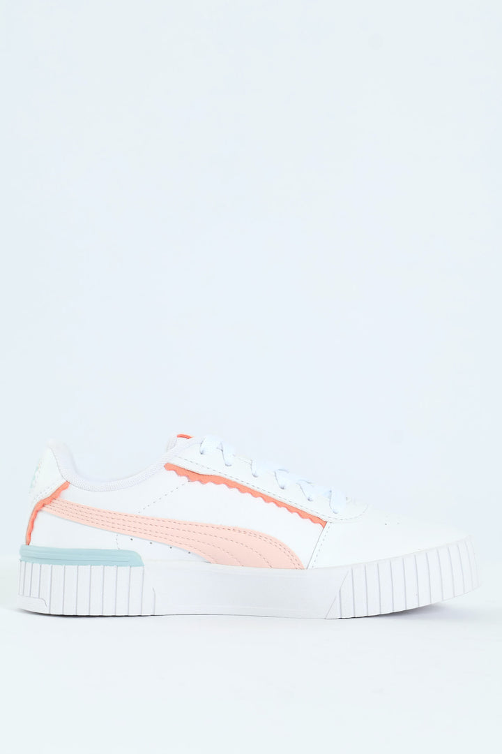 Girls Carina Off Side Sneaker - White