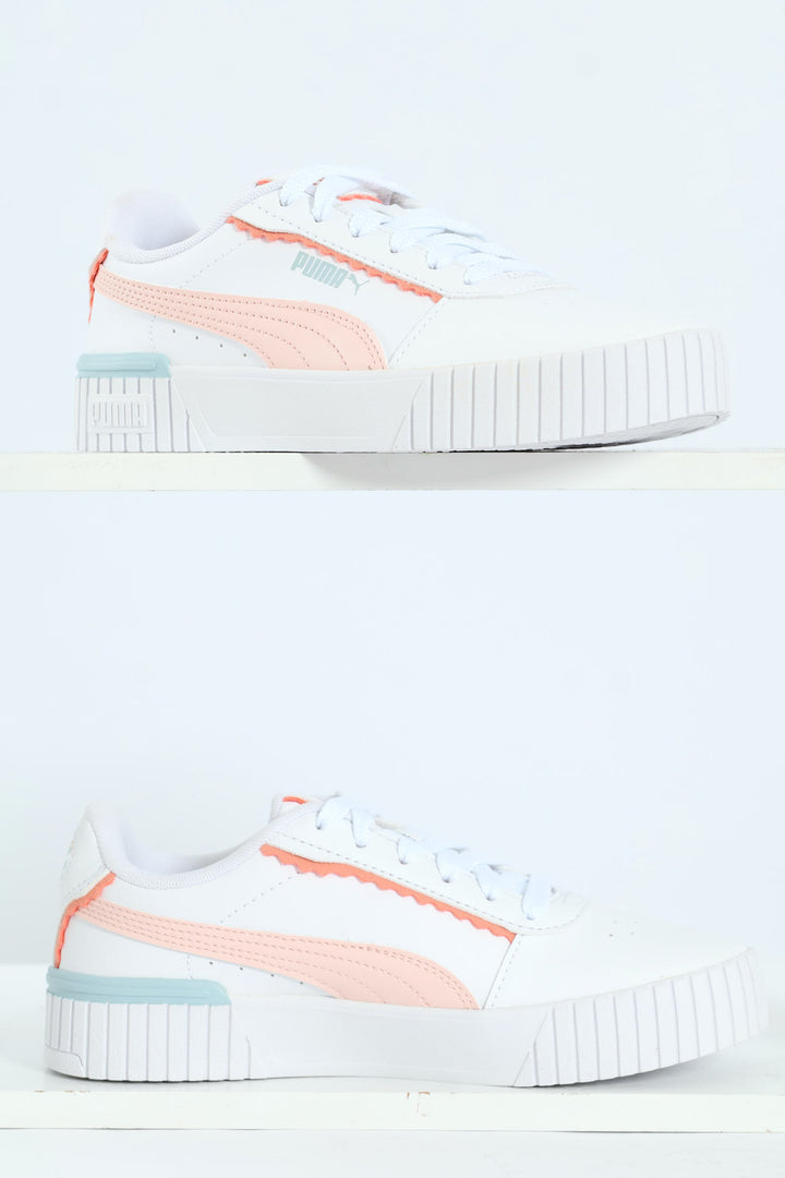 Girls Carina Off Side Sneaker - White