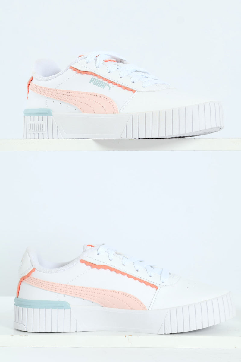 Girls Carina Off Side Sneaker - White