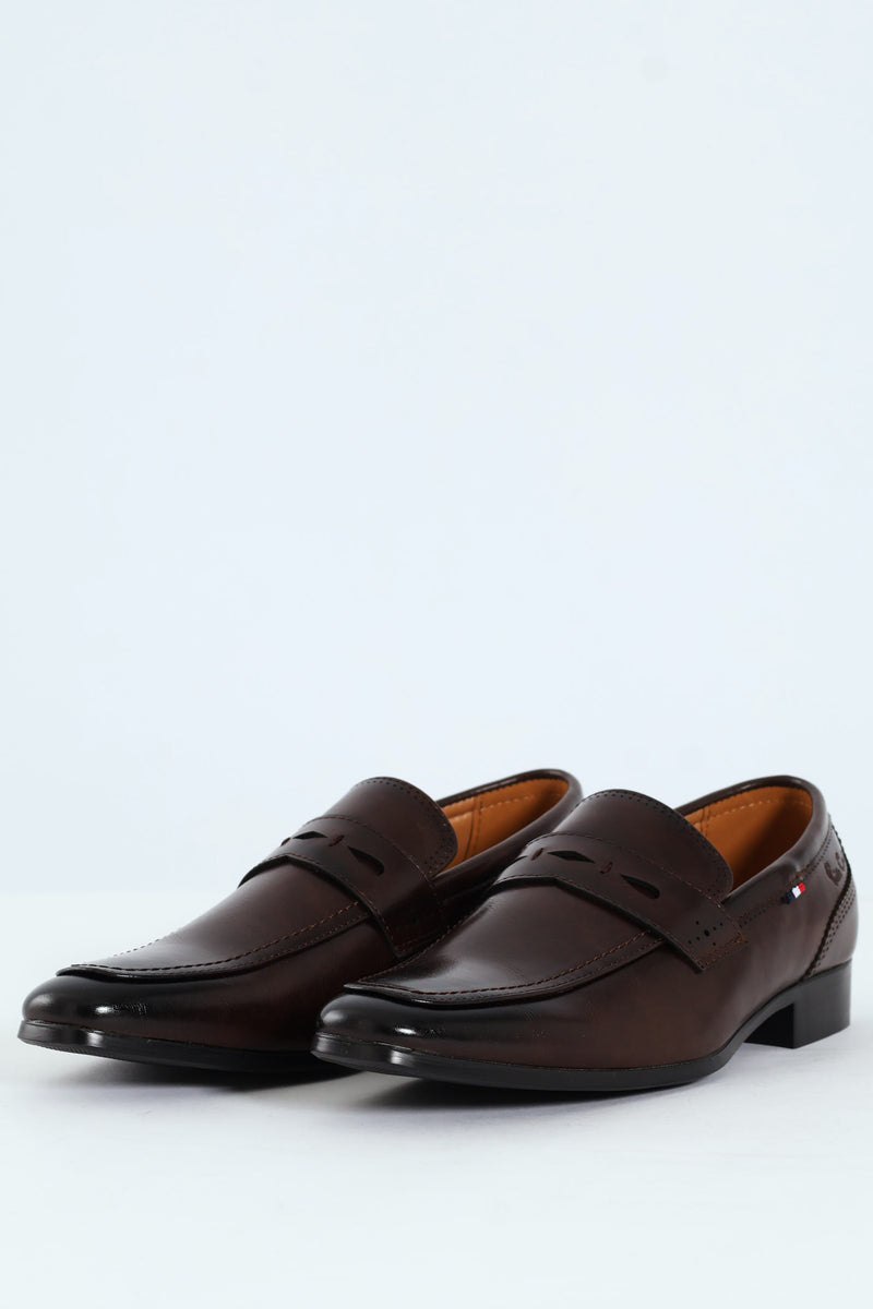 Banded Slip On Smart Shoe - Brown