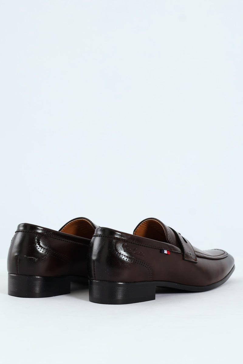 Banded Slip On Smart Shoe - Brown