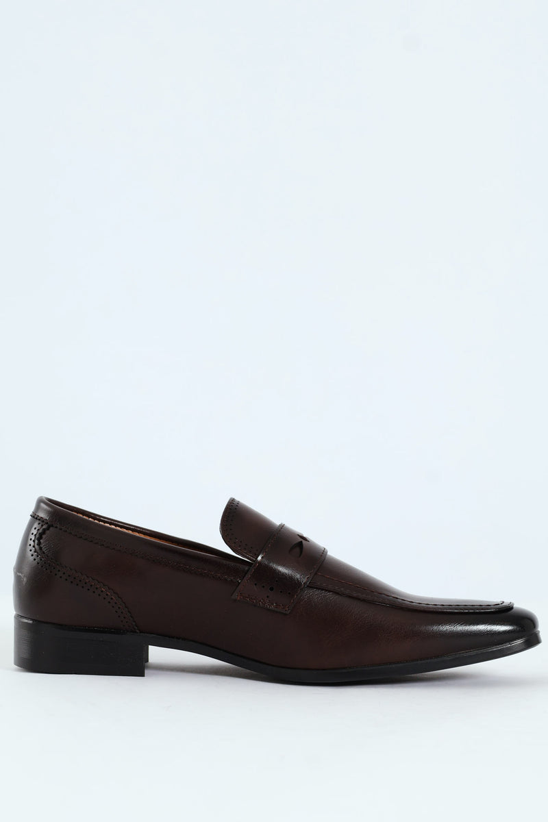 Banded Slip On Smart Shoe - Brown