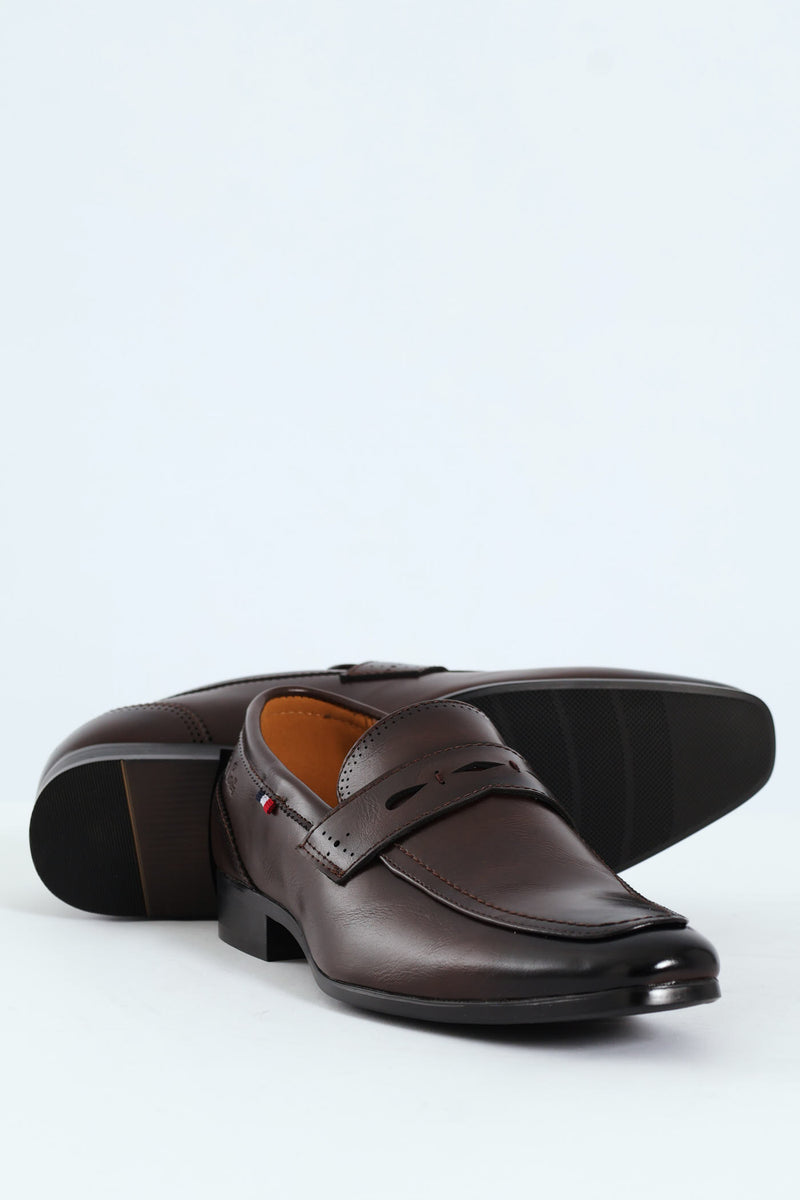 Banded Slip On Smart Shoe - Brown