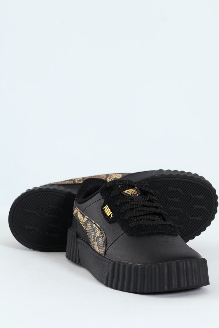 Carina 3.0 Snake Chic Sneaker - Black/Beige
