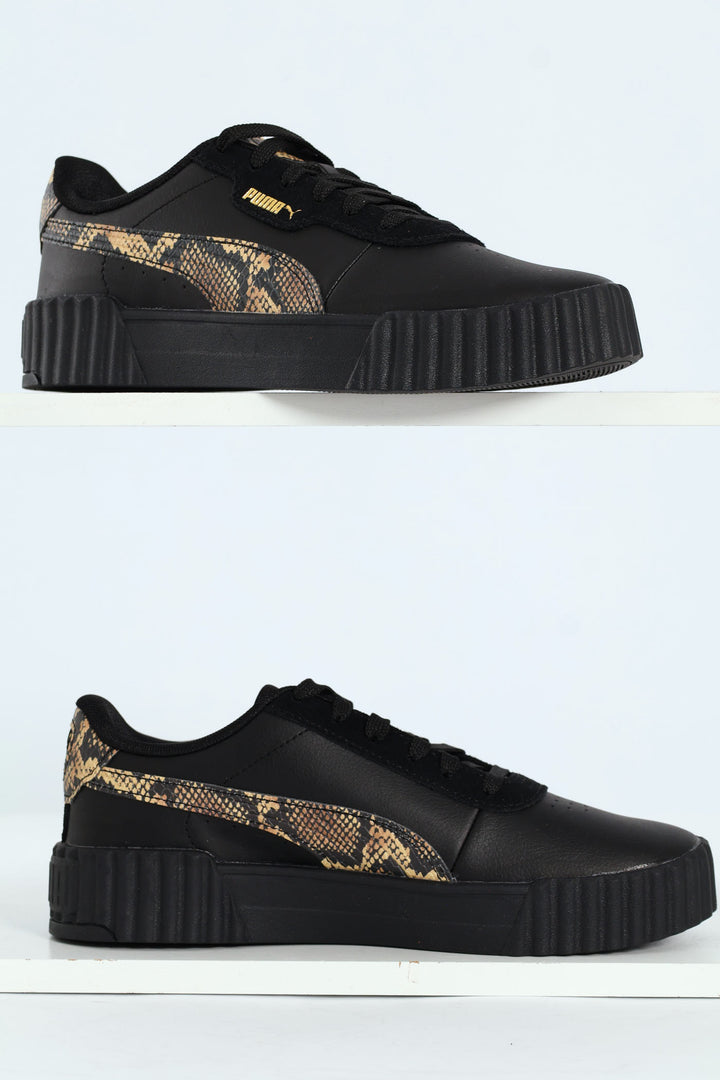 Carina 3.0 Snake Chic Sneaker - Black/Beige