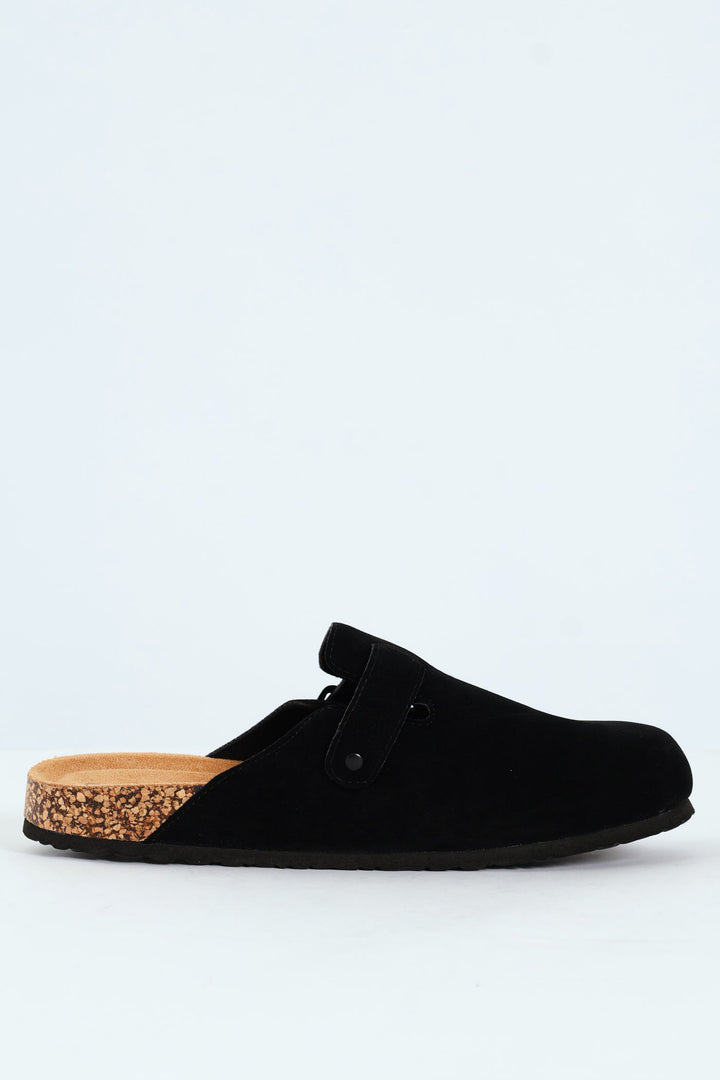 Microsuede Fashion Clog - Black