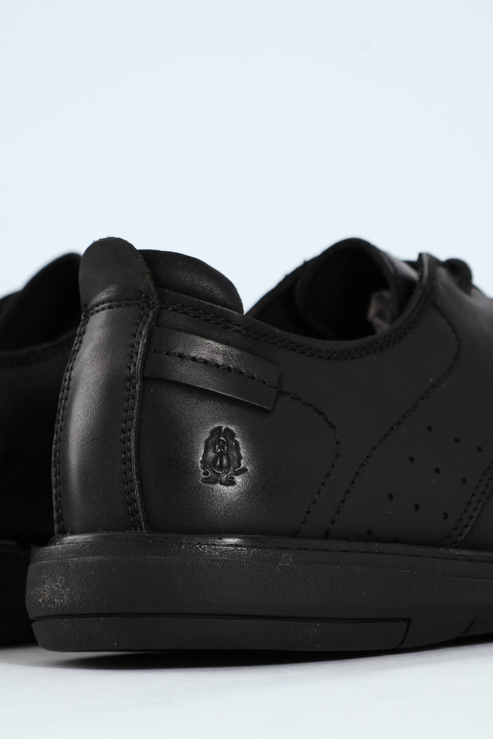 Lace Up Smart Casual Derby Shoe - Black