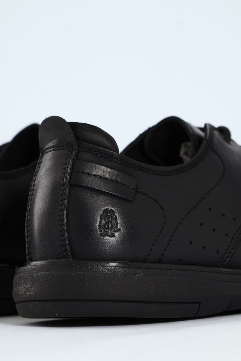 Lace Up Smart Casual Derby Shoe - Black