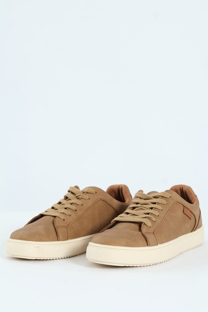 Lace Up Mono Sneaker - Taupe