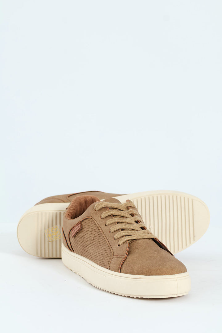 Lace Up Mono Sneaker - Taupe