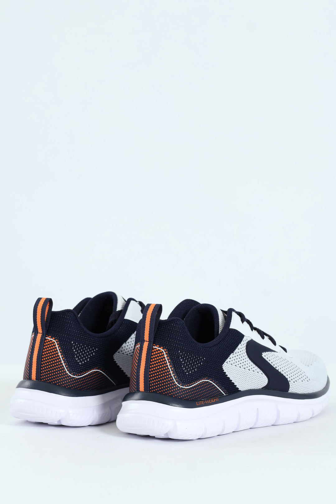 Track Lace Up Trainer - White/Navy