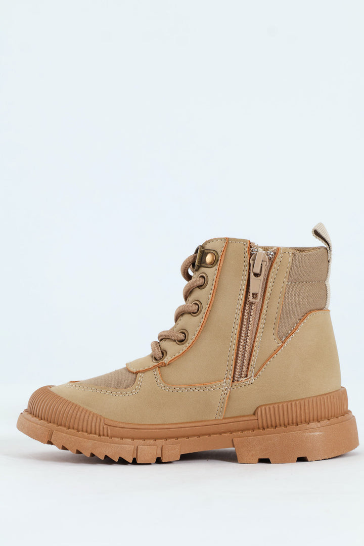 Pre-Boys Hiker Boot - Khaki