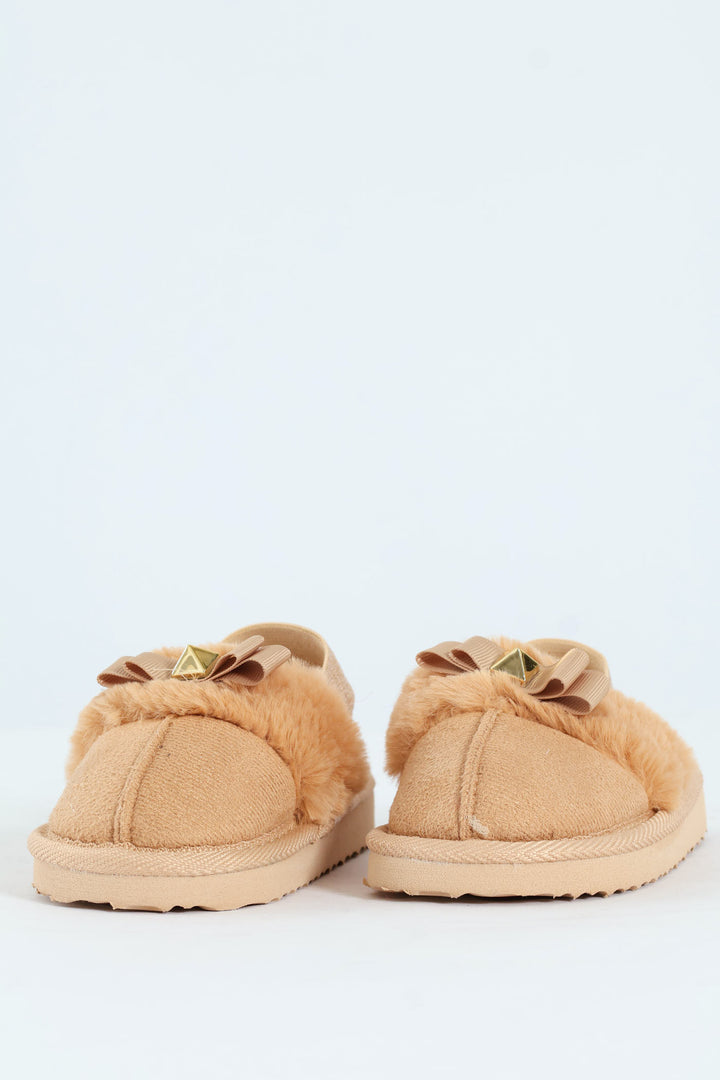 Pre-Girls Slingback Slipper - Stone