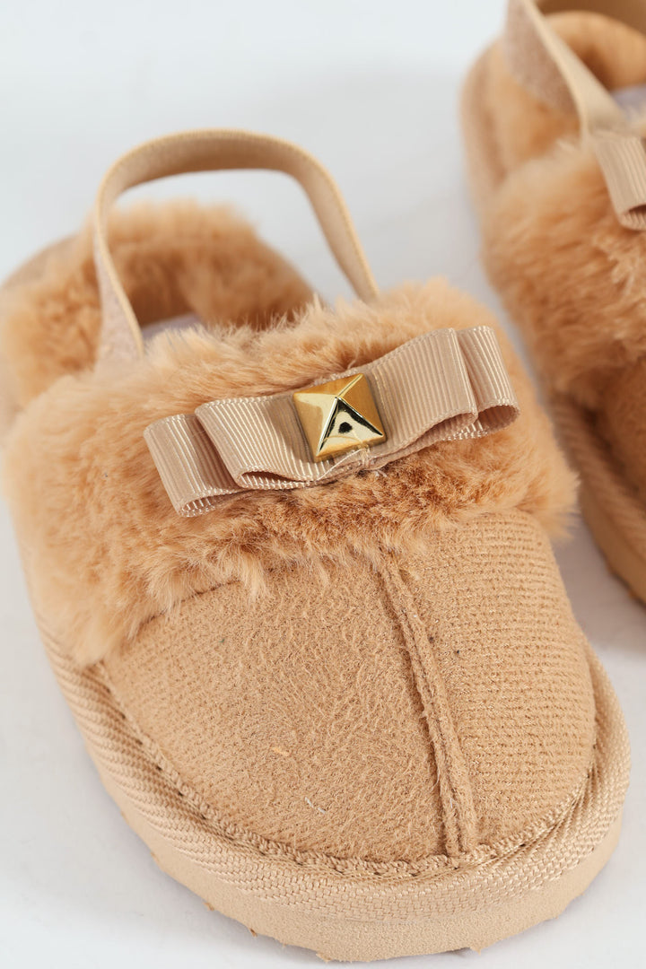 Pre-Girls Slingback Slipper - Stone