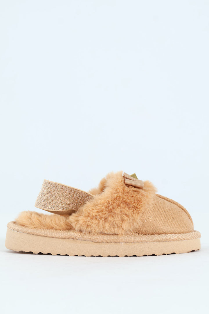 Pre-Girls Slingback Slipper - Stone