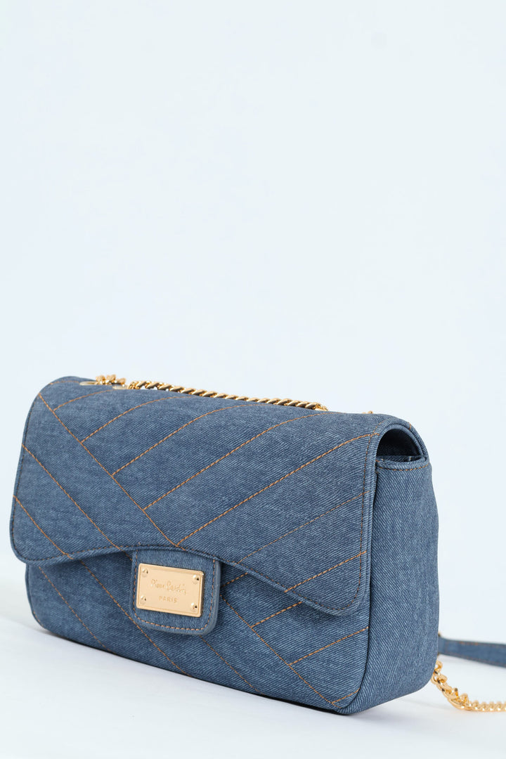 Tessa Shoulder Chain Bag - Denim