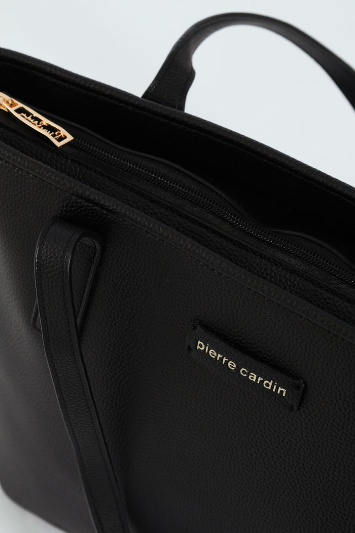 Charlotte Side Strap Tote Bag - Black