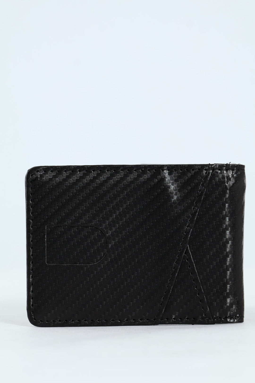 Clip Textured Carbon Fibre Wallet - Black