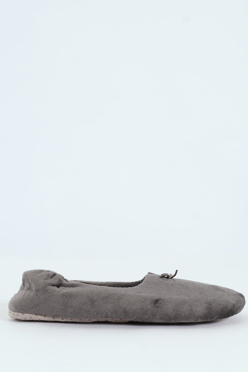 Ballerina Slipper Sock - Charcoal