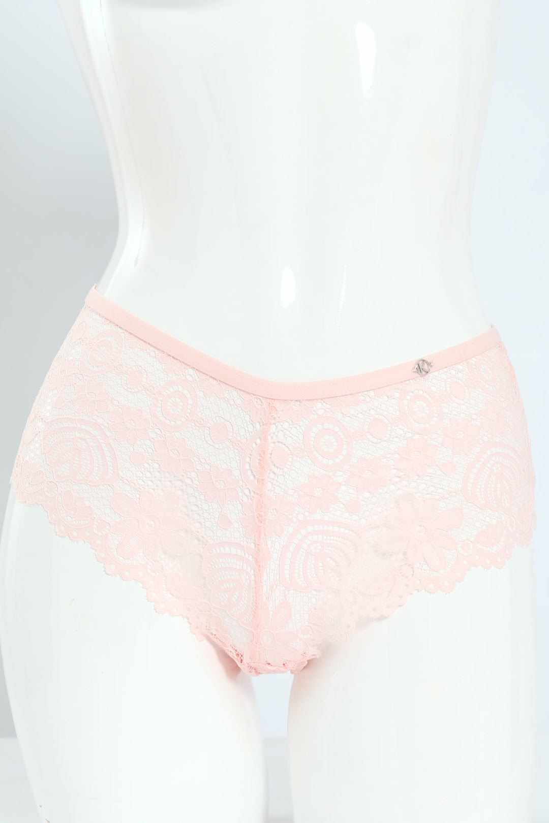 3 Pack Galloon Lace Midi Boyleg Panties - Raspberry/Storm/Pink