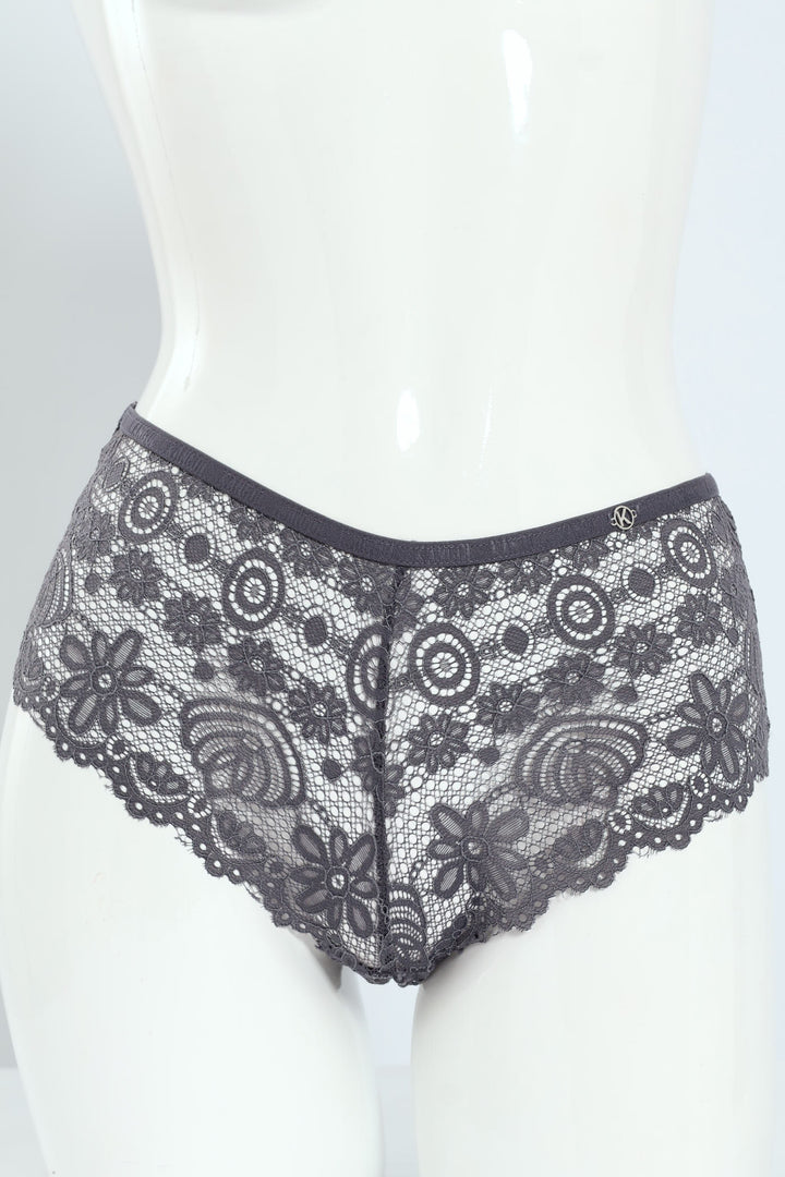 3 Pack Galloon Lace Midi Boyleg Panties - Raspberry/Storm/Pink