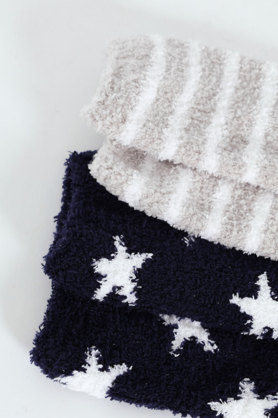 2 Pack Stars & Stripe Cosy Socks  - Navy