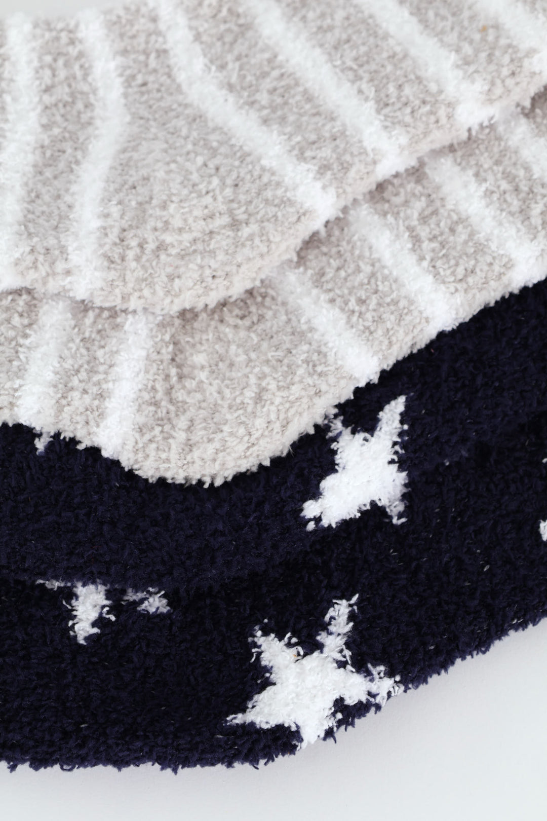 2 Pack Stars & Stripe Cosy Socks  - Navy