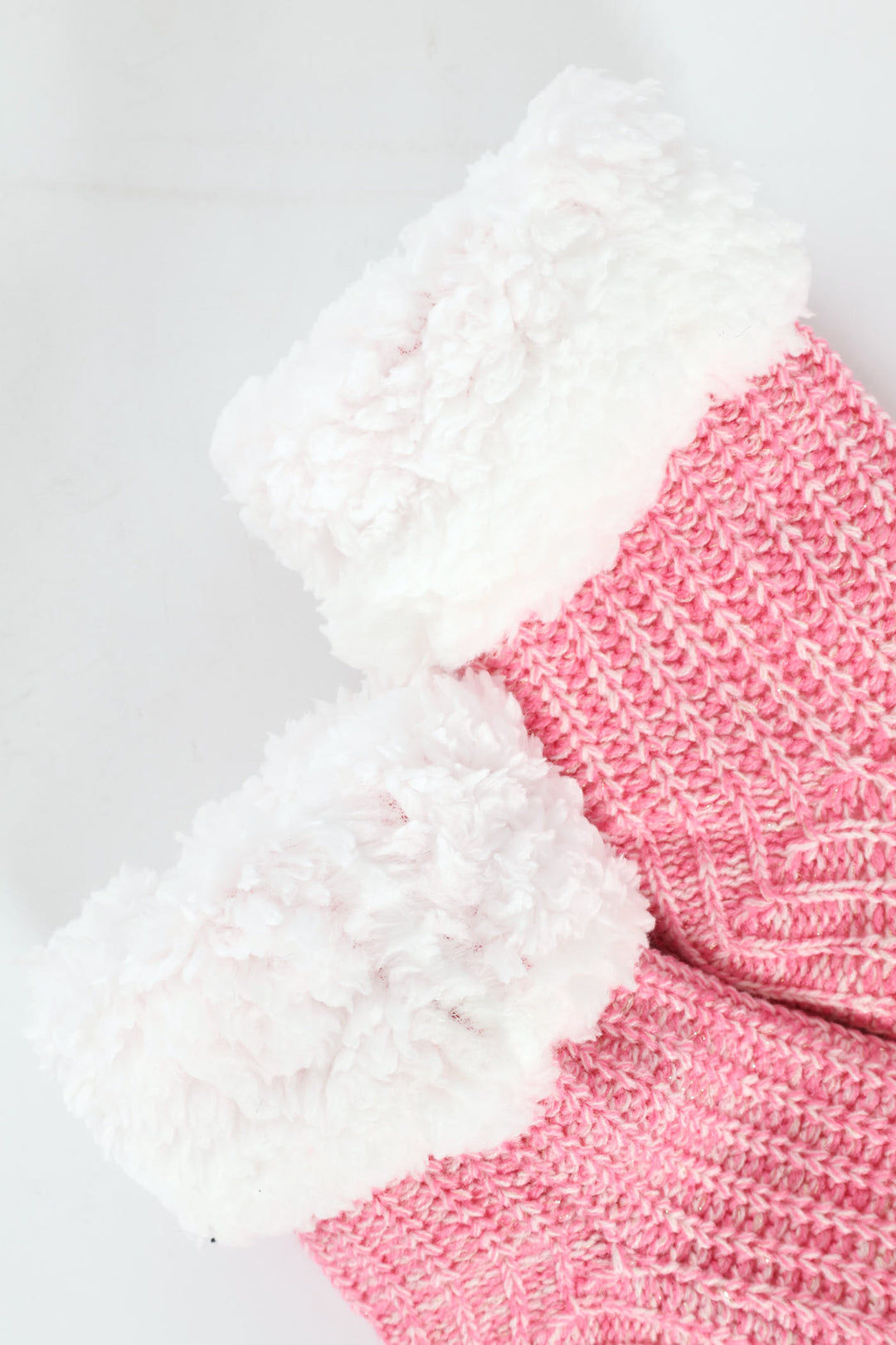 Cable Knit Bed Socks - Pink