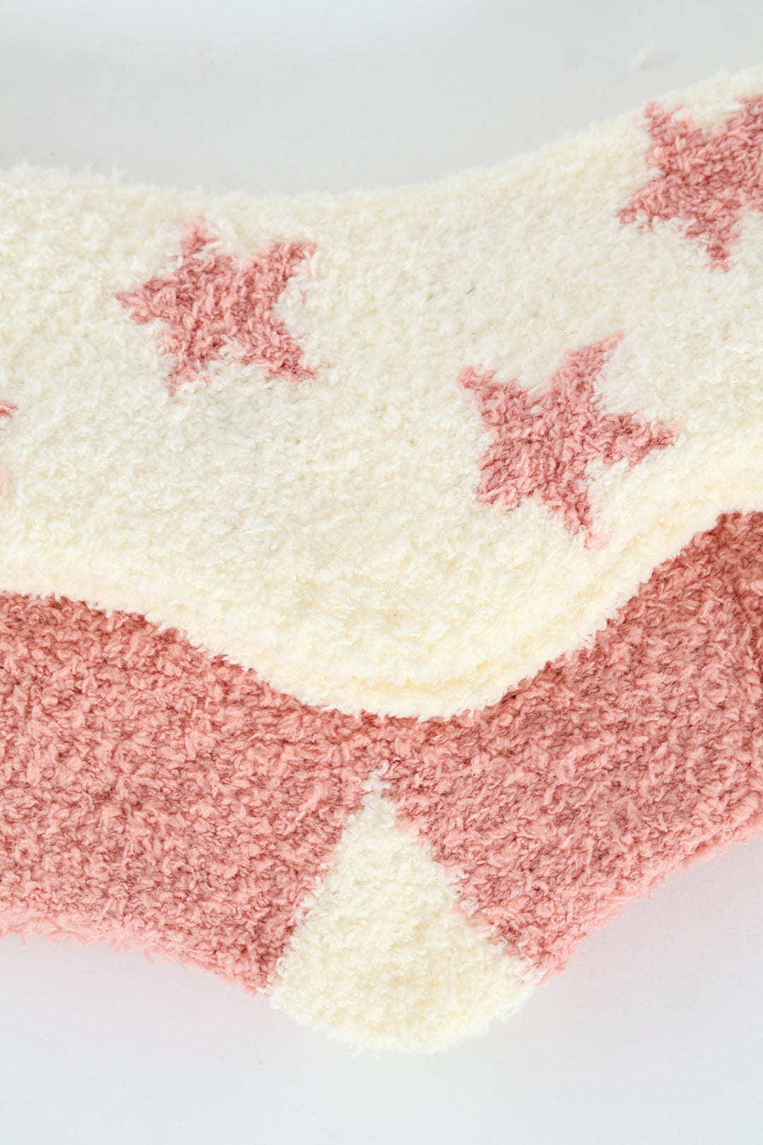 2 Pack Cosy Stars Socks - Pink