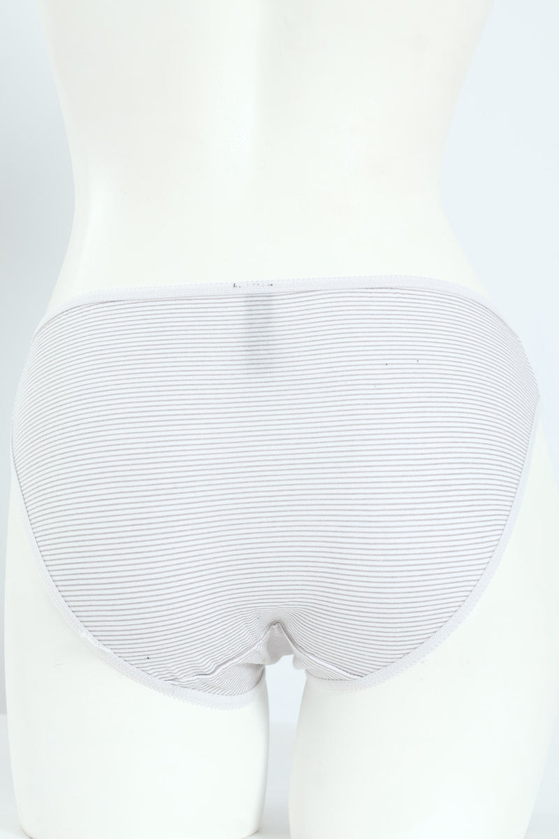 5 Pack Cotton Stretch Bikini Panties - Pink Leaf/Navy/Grey Leaf