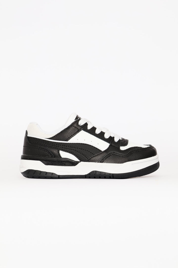 Pre-Boys Rebound Retro Ps Sneaker - Black/White