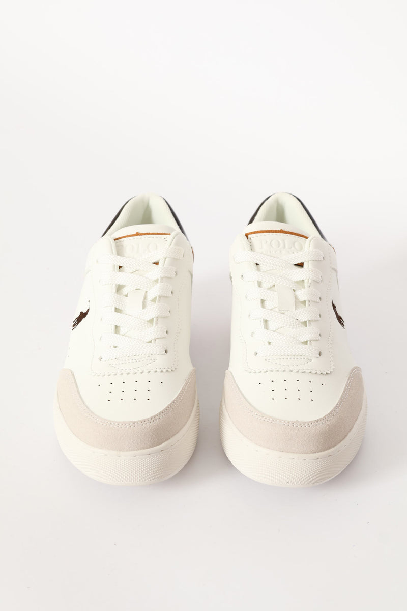 Colour Block Court Sneaker - White