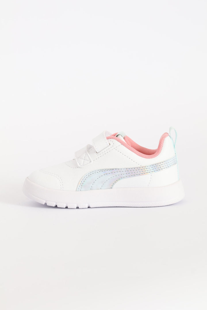 Pre-Girls Courtflex V3 Space Belle V Sneaker - White