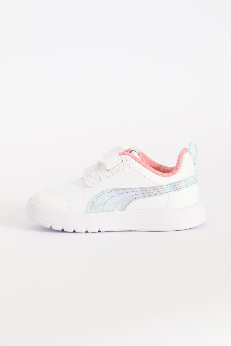 Pre-Girls Courtflex V3 Space Belle V Sneaker - White