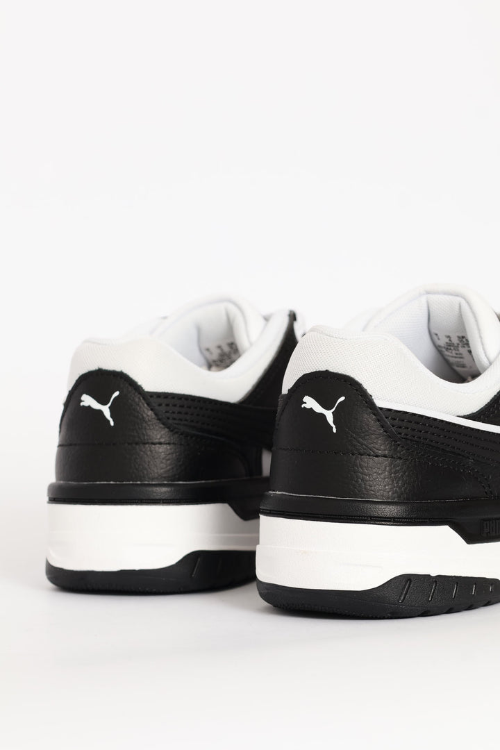 Boys Rebound Retro Jr Sneaker - Black/White