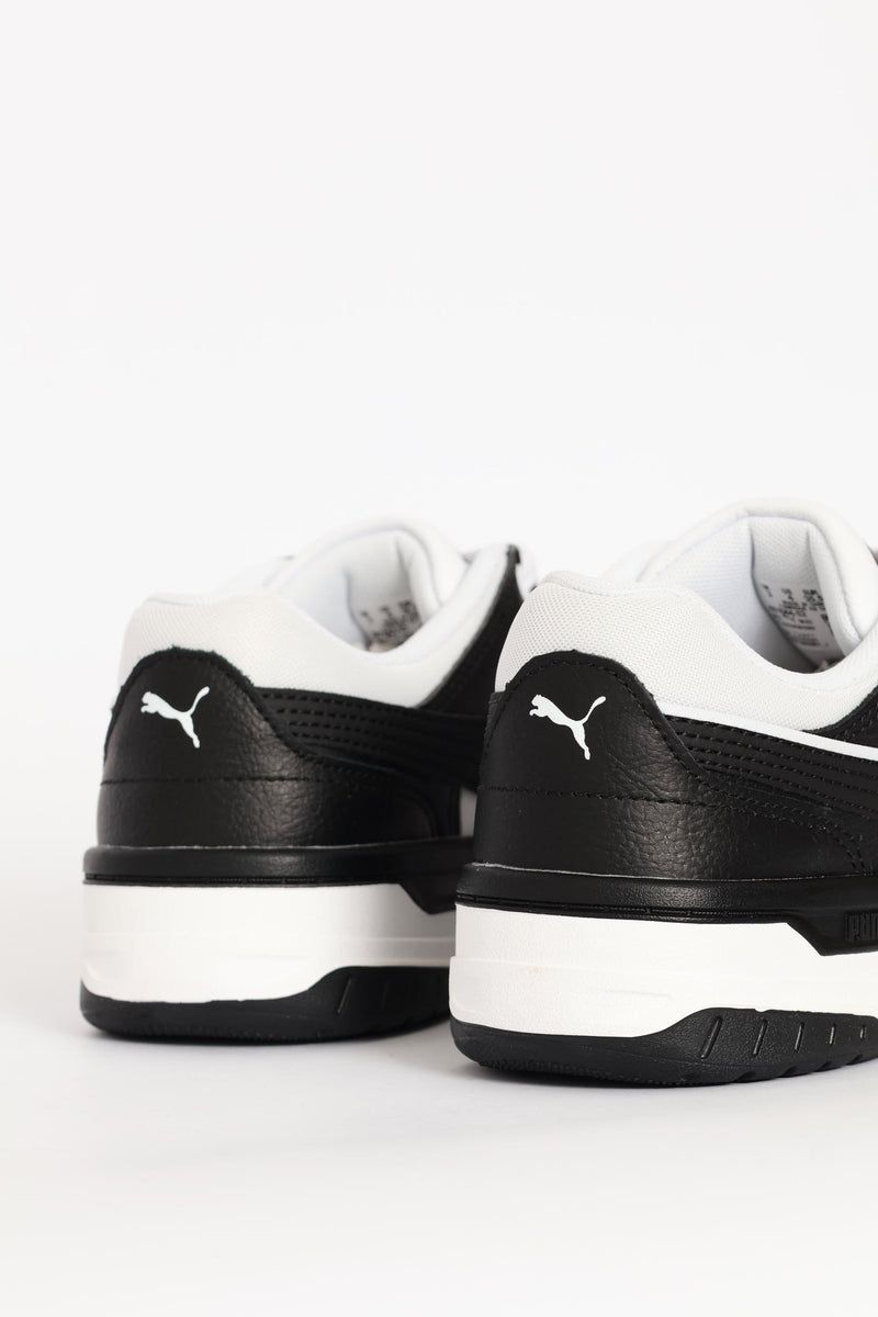 Boys Rebound Retro Jr Sneaker - Black/White