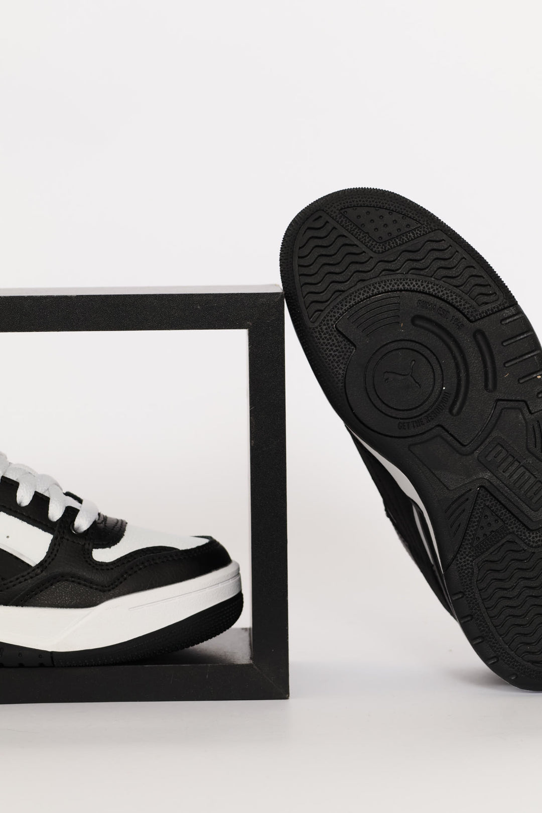 Boys Rebound Retro Jr Sneaker - Black/White