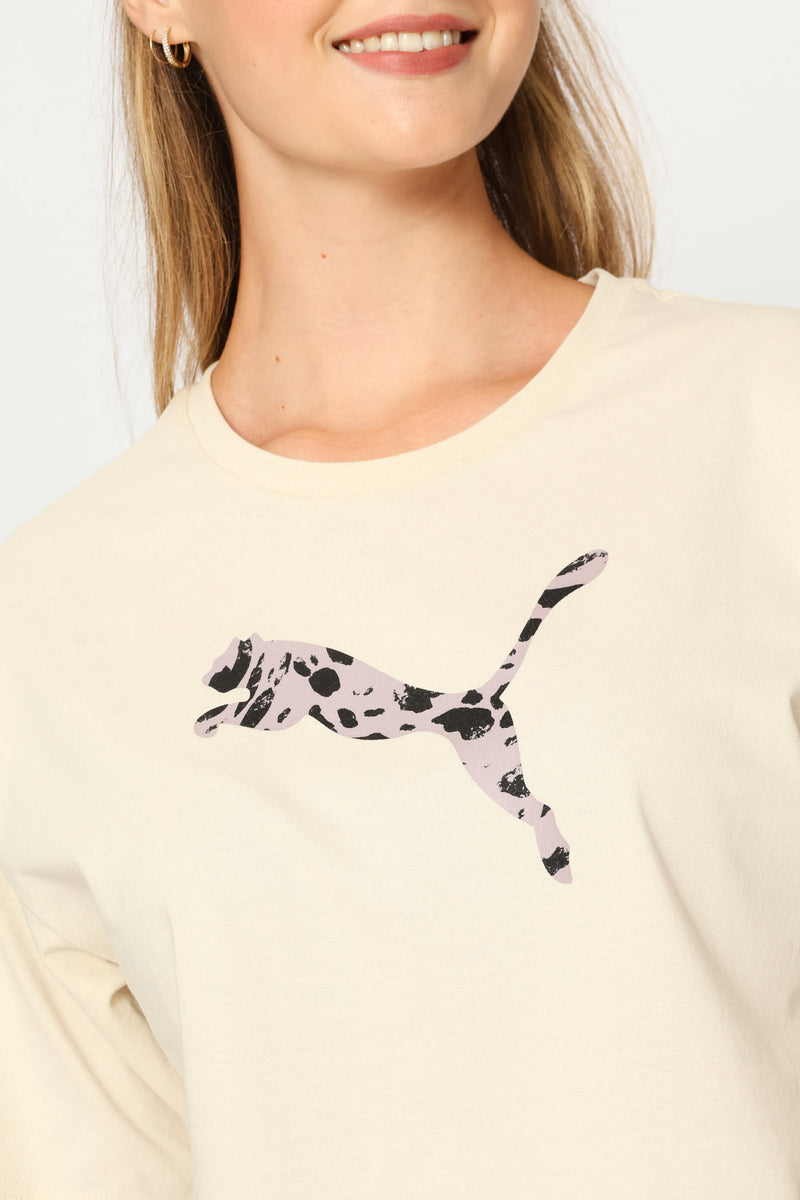 Essential Animal Graphic Relaxed Tee - Stone