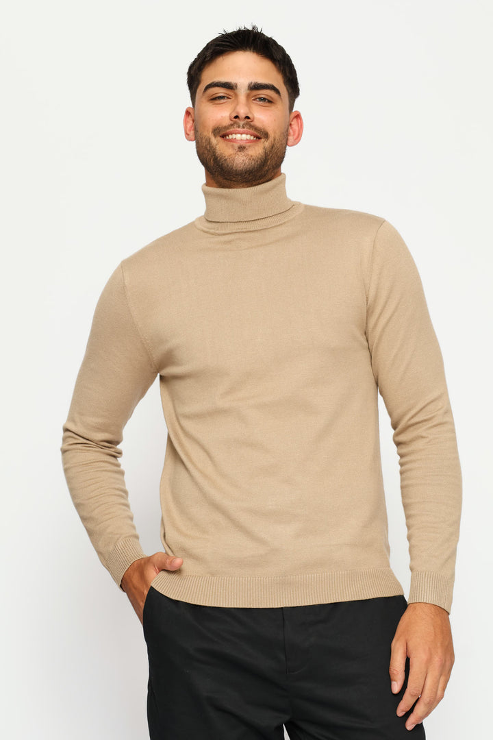 Long Sleeve Poloneck - Taupe