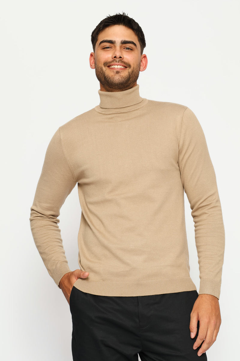 Long Sleeve Poloneck - Taupe