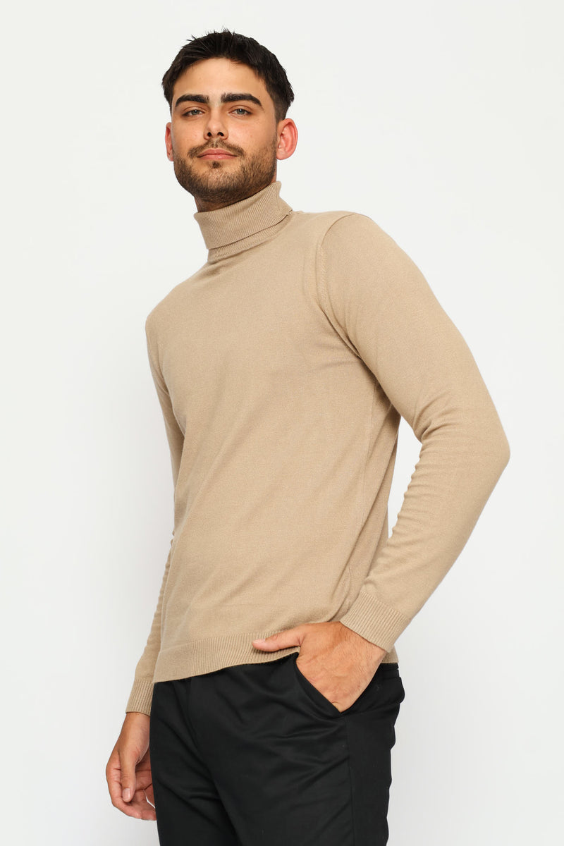 Long Sleeve Poloneck - Taupe