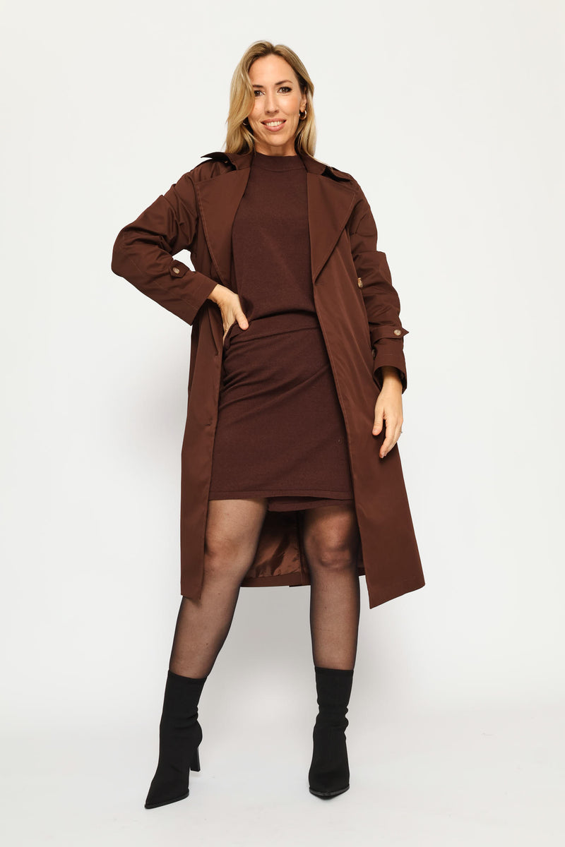 Classic Trench Coat - Dark Chocolate