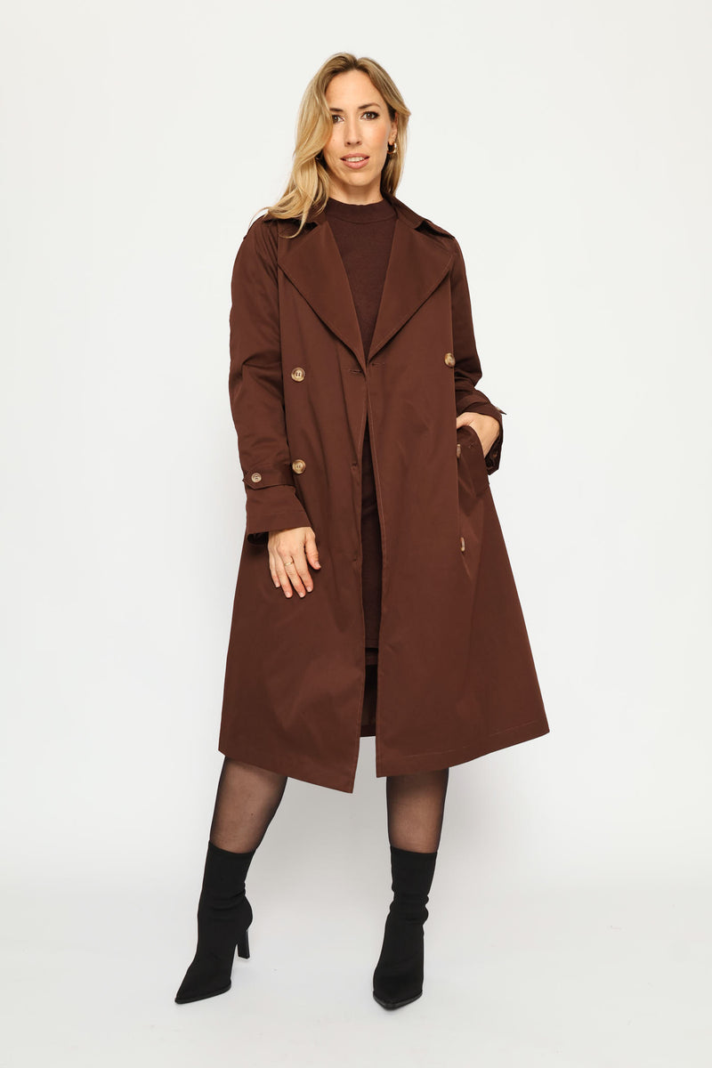 Classic Trench Coat - Dark Chocolate