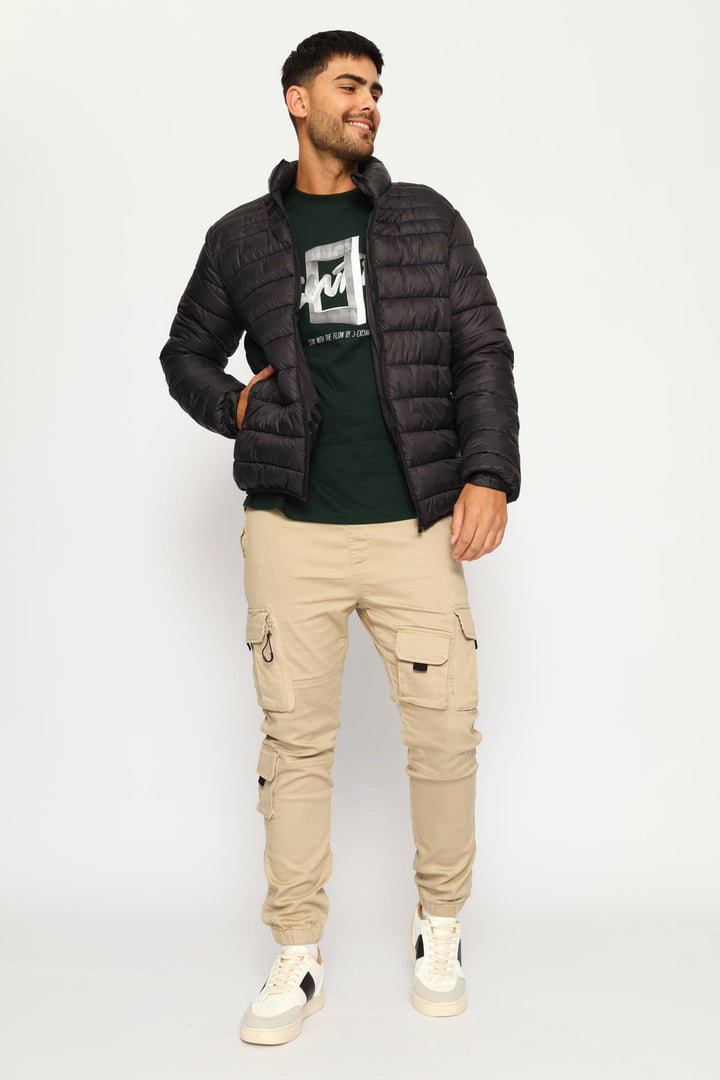 Basic Puffer Jacket - Black