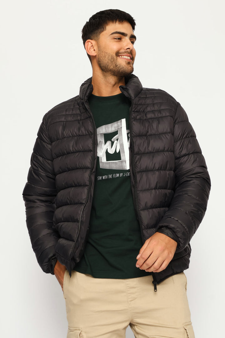 Basic Puffer Jacket - Black