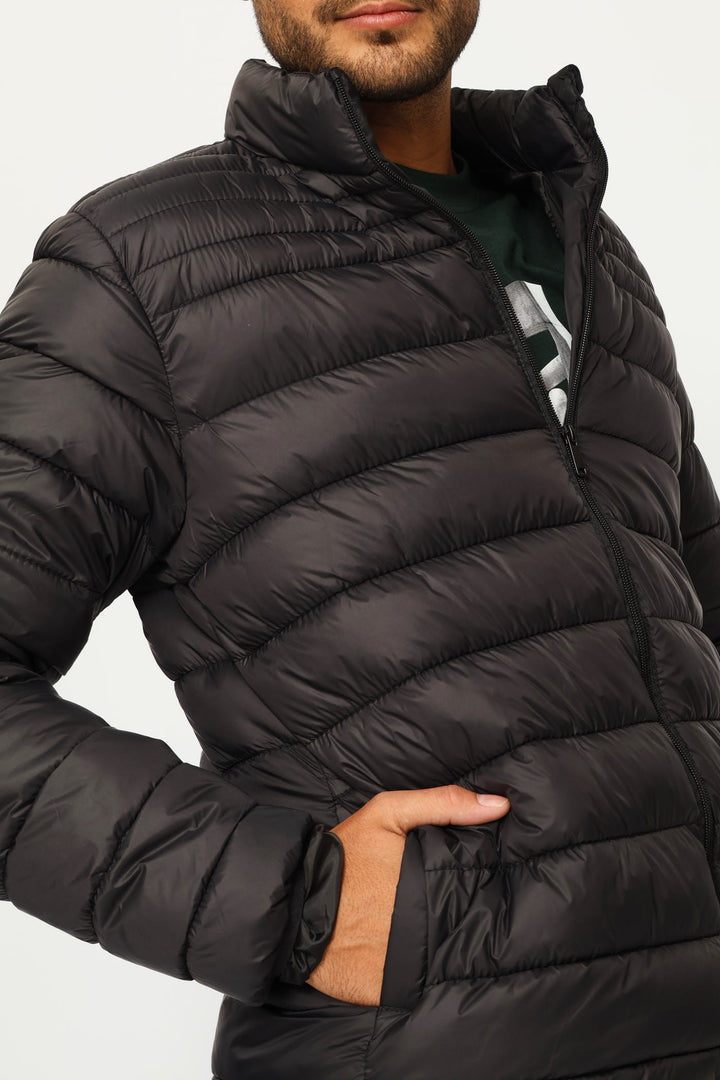 Basic Puffer Jacket - Black