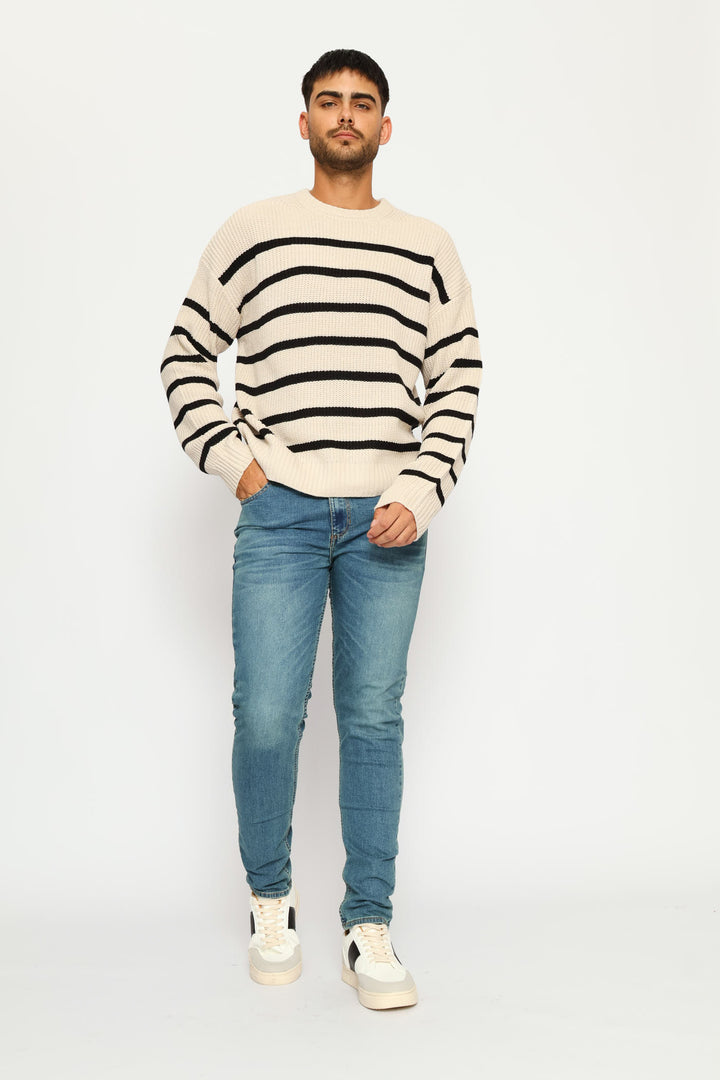 Stripe Knitwear - Stone