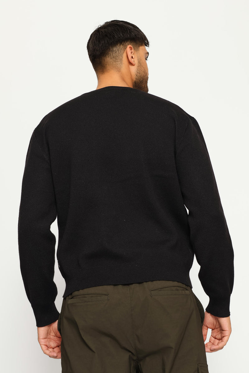 Printed Knitwear - Black
