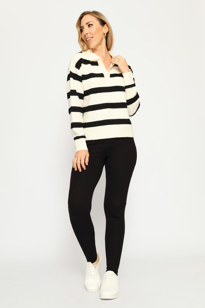 Wide Waistband Ponte Legging - Black